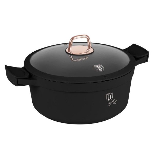 Garnek tradycyjny BarlingerHaus BH-7784 Black Rose Collection 28 cm z pokrywką