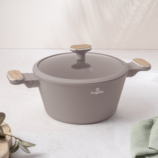 Garnek tradycyjny BerlingerHaus BH-8339 Taupe Nordic Ø24 cm z pokrywką