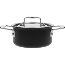 Garnek niski Demeyere Black 5 1,5 l z pokrywką do gotowania i duszenia