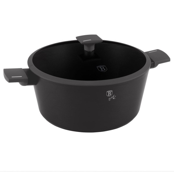 Garnek Berlinger Haus BH-8133 antracyt 30cm 8L z pokrywką do gotowania dla dużej rodziny