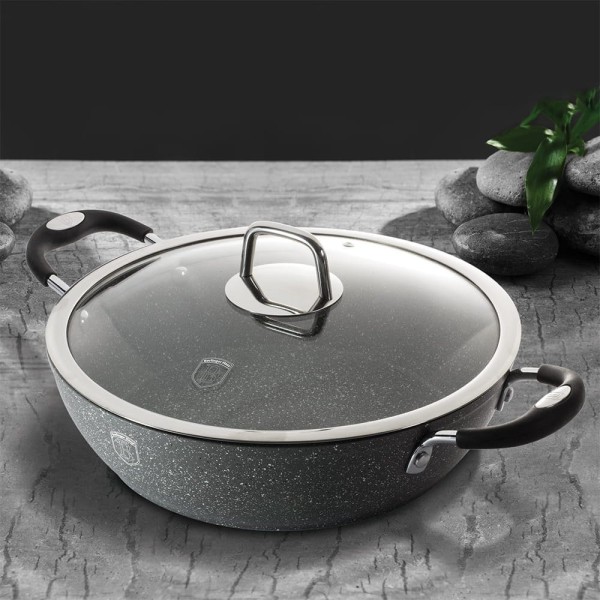 Niski garnek Berlinger Haus Stone Touch BH-1157-N 4,9L 32cm do gotowania potraw