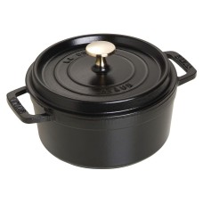 Каструля традиційна Staub La Cocotte кругла 1.7 л, чорною емаллю для приготування