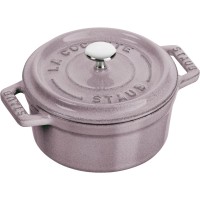 Mini garnek żeliwny Staub Mini Cocotte 250 ml z motywem kwiatu wiśni, idealny do serwowania małych porcji