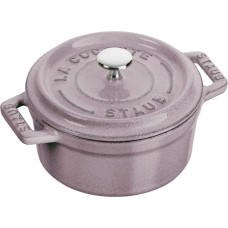 Mini garnek żeliwny Staub Mini Cocotte 250 ml z motywem kwiatu wiśni, idealny do serwowania małych porcji