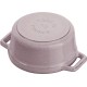 Mini garnek żeliwny Staub Mini Cocotte 250 ml z motywem kwiatu wiśni, idealny do serwowania małych porcji