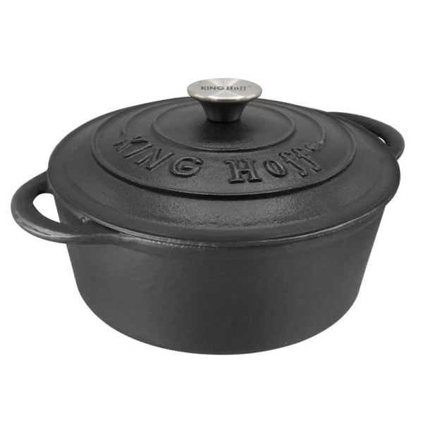 Garnek żeliwny Kinghoff KH-1523 22cm 2.4L idealny do duszenia i smażenia
