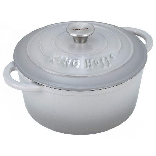 Garnek żeliwny Kinghoff KH-1521 4.0L 24cm do gotowania na kuchence i w piekarniku