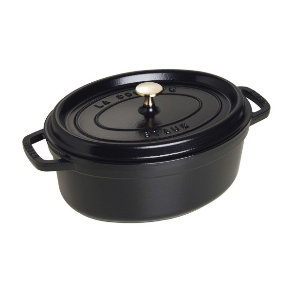 Garnek żeliwny Staub La Cocotte owalny 4.2 L czarny – do duszenia i pieczenia w kuchni