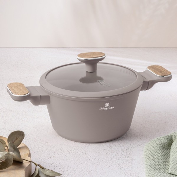 Garnek tradycyjny BerlingerHaus BH-8338 Taupe Nordic 20 cm z pokrywką