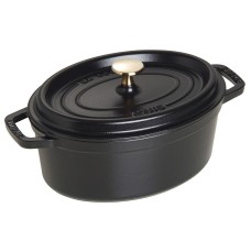 Кухонний чавунний гренка Staub La Cocotte, овальна, 2.35 л, чорна