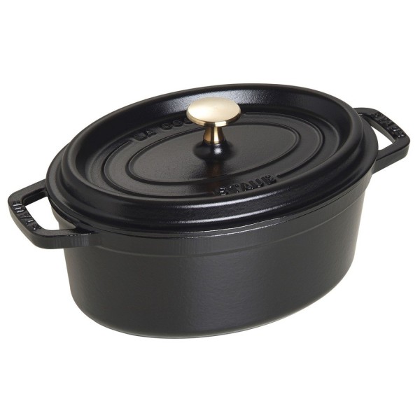 Кухонний чавунний гренка Staub La Cocotte, овальна, 2.35 л, чорна