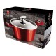 Garnek tradycyjny Berlinger Haus BH-1258, 6,5 L, z pokrywką, czerwony