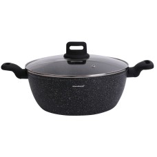Garnek Klausberg KB-7672 z powłoką marmurową 28 cm 5,7 L do gotowania i duszenia