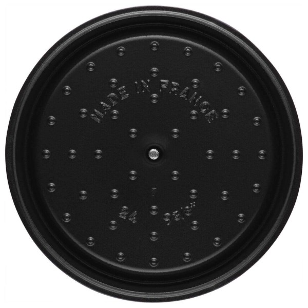 Каструля традиційна Staub La Cocotte, чавунна, кругла, висока, 4.8 л, графітова