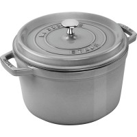 Гарячий чавунний каструля Staub La Cocotte, кругла, 4.8 л, графітова для смачних страв