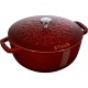 Гарний традиційний кухонний емальований чавунний каструля Staub Special Cocotte, червоний 3.5 л