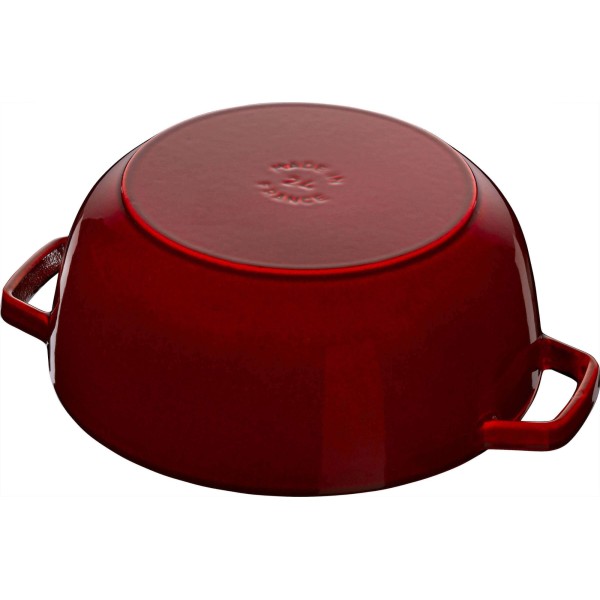 Гарний традиційний кухонний емальований чавунний каструля Staub Special Cocotte, червоний 3.5 л