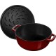 Гарний традиційний кухонний емальований чавунний каструля Staub Special Cocotte, червоний 3.5 л