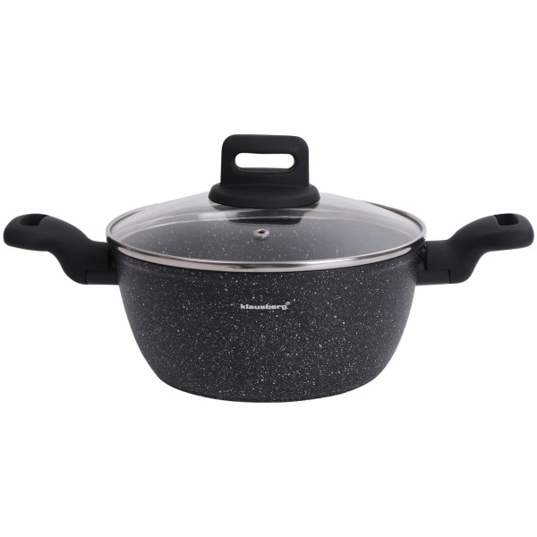 Garnek Klausberg KB-7670 z powłoką marmurową 20 cm 2,3 L do gotowania i duszenia