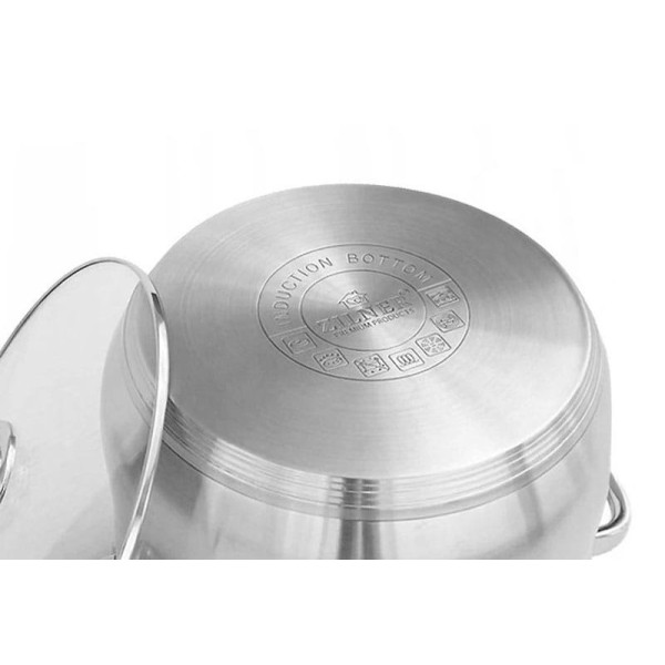 GARNEK STALOWY 19L 36cm DNO 5 WARSTWOWE ZILNER ZL-7313