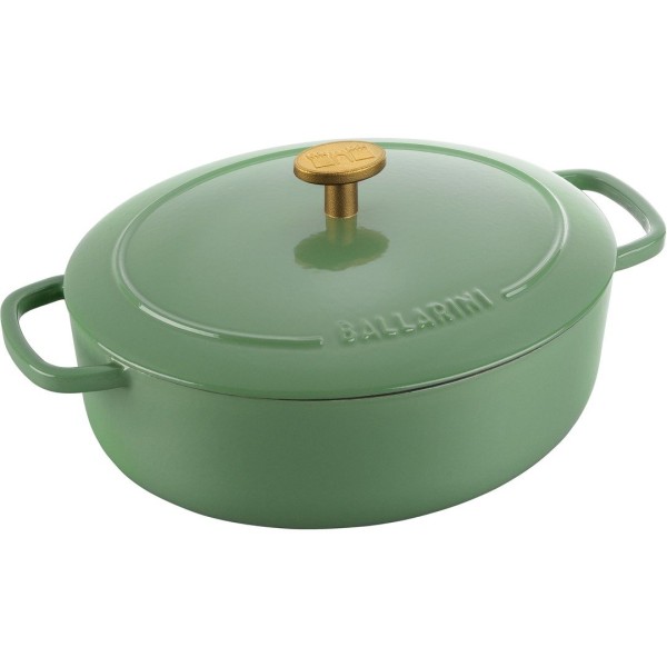 Garnek żeliwny Ballarini Bellamonte 2.2 l zielony do duszenia i pieczenia