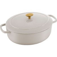 BALLARINI BELLAMONTE Garnek żeliwny owalny 4.5 ltr, kość słoniowa