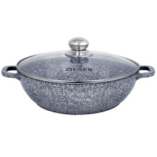 Garnek marmurowy Zilner ZL-7069 Wok 3,3L 28cm do smażenia i duszenia potraw