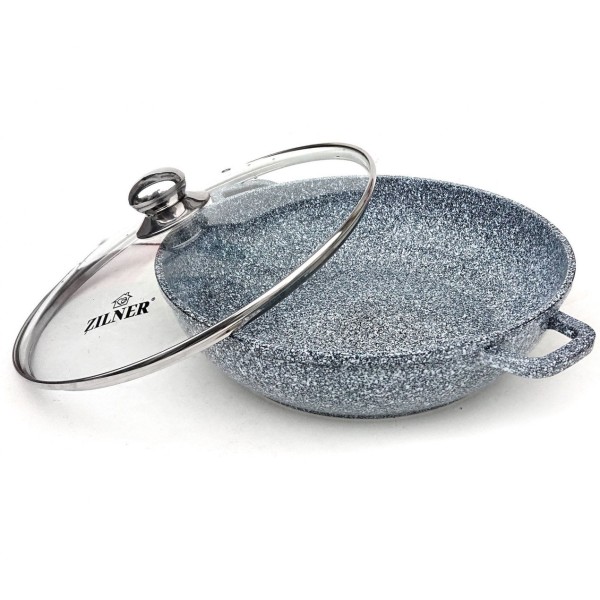 Garnek marmurowy Zilner ZL-7069 Wok 3,3L 28cm do smażenia i duszenia potraw