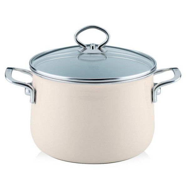 Garnek tradycyjny RIESS Avorio 6,5 l Ø24 cm z pokrywą — do gotowania na kuchence