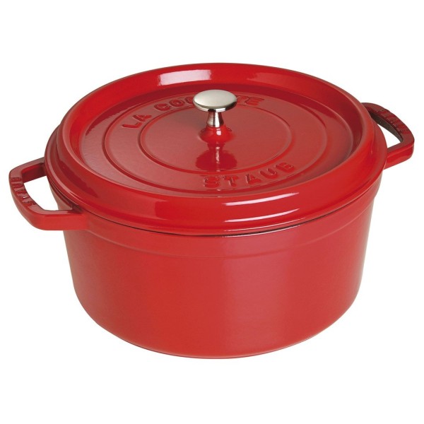 Каструля традиційна Staub La Cocotte кругла, 8.35 л, чавун, червона для готування