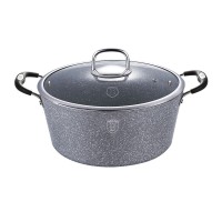 Garnek Berlinger Haus BH-1153-N 6.3L 28cm Stone Touch Szary do gotowania codziennego