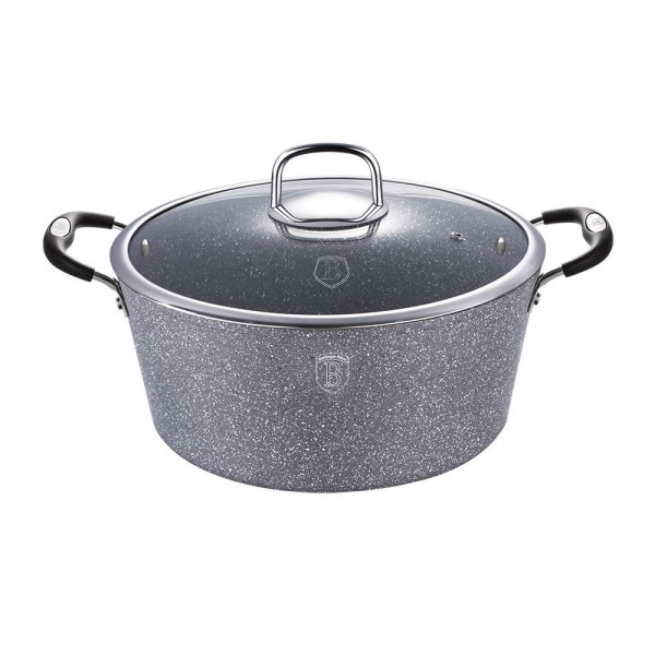 Garnek Berlinger Haus BH-1153-N 6.3L 28cm Stone Touch Szary do gotowania codziennego