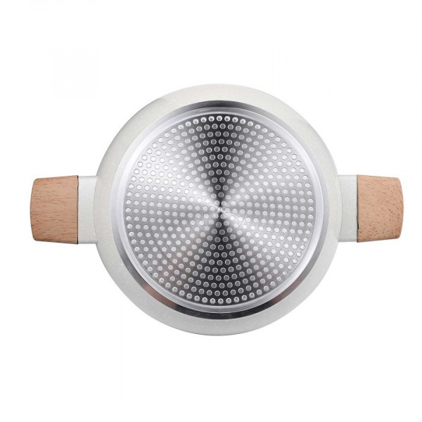 GARNEK MARMURKOWY PŁASKI 28cm Z POKRYWĄ BERGNER BG-34747 NATURALLY