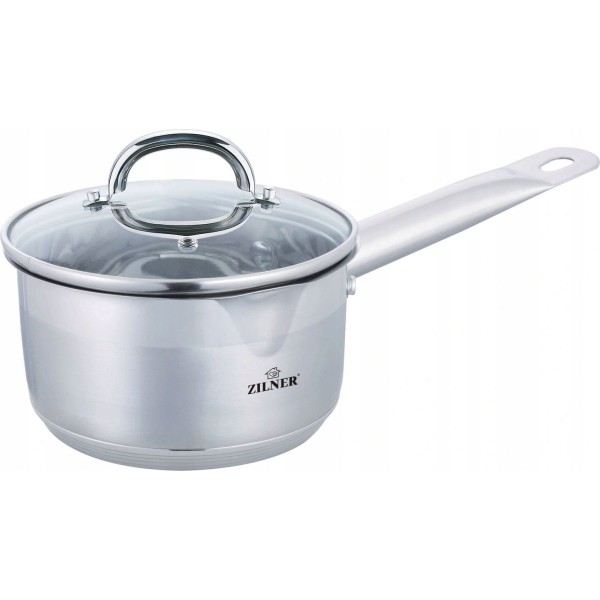 Garnki z wylewką Zilner ZL-6112 rondel stalowy 1.0L 14cm do gotowania i podgrzewania