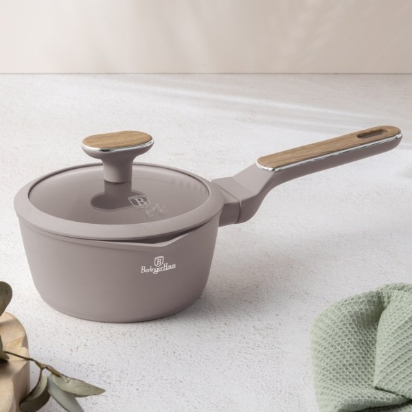 Каструля з кришкою BerlingerHaus Taupe Nordic BH-8331, 16 см, для приготування соусів та супів