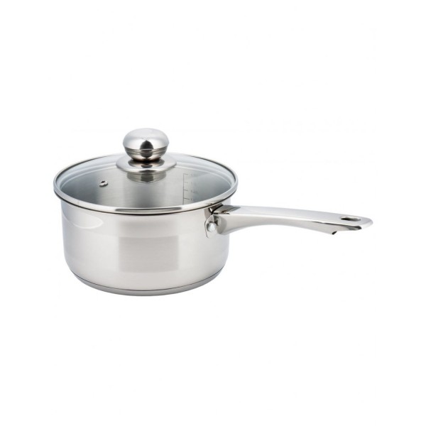 Garnek stal nierdzewna KiNGHOFF KH-4323 z pokrywką 16 cm idealny do gotowania codziennego