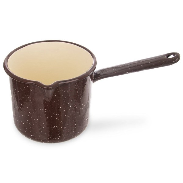 Рондель, Orion, BROWN 12 cm 1.2L — емальований коричневий, для розігріву та приготування на плиті