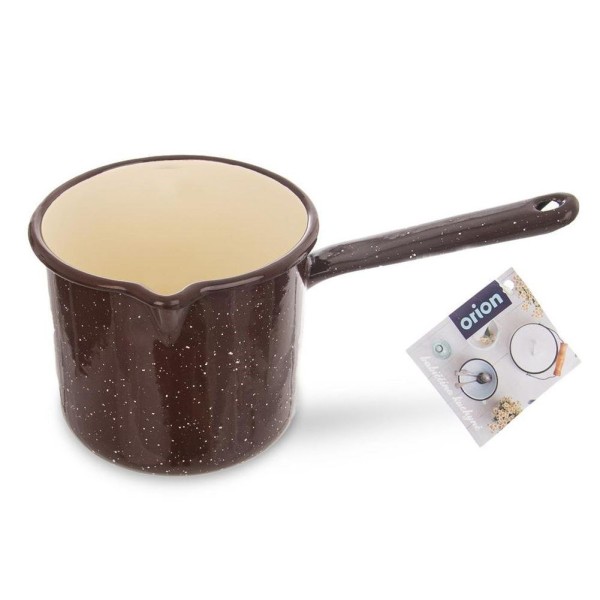 Рондель, Orion, BROWN 12 cm 1.2L — емальований коричневий, для розігріву та приготування на плиті