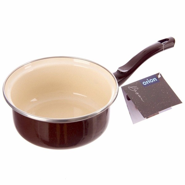Рондель, Orion, emaliowany BROWN 16 см 1 л — для кип’ятіння молока та соусів