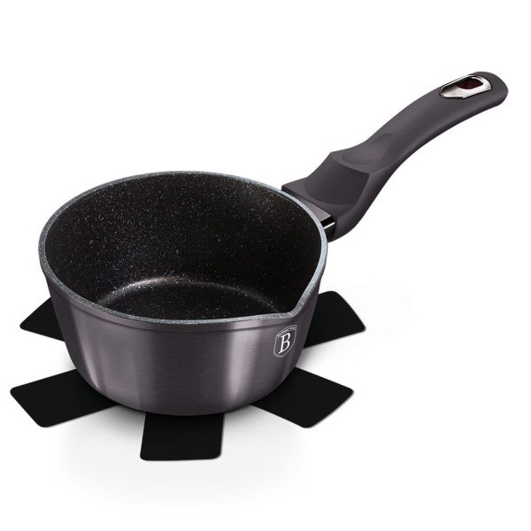 Garnek do gotowania Berlinger Haus Carbon Pro BH-6891 1.2L 16cm z powłoką granitową idealny do przygotowywania zdrowych potraw