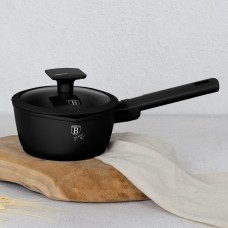 Кухонний ковш BerlingerHaus BH-8175 Matte Black, 16 см з кришкою для комфортного приготування