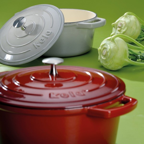 Форма для запікання, KELA, Calid żeliwna 6,5 л, з кришкою, червона (для духовки)