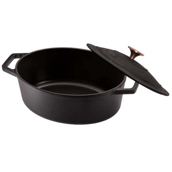 Глибока форма для запікання BerlingerHaus BH-6494 з чавуну 4.6 л для рівномірного приготування