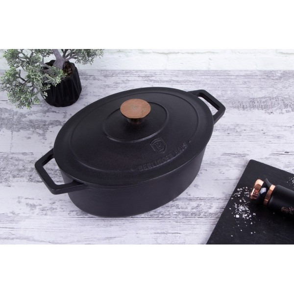 Глибока форма для запікання BerlingerHaus BH-6494 з чавуну 4.6 л для рівномірного приготування