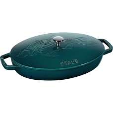 Біртванна Staub Owalna 32 cm, чавунна для запікання риби, морський колір