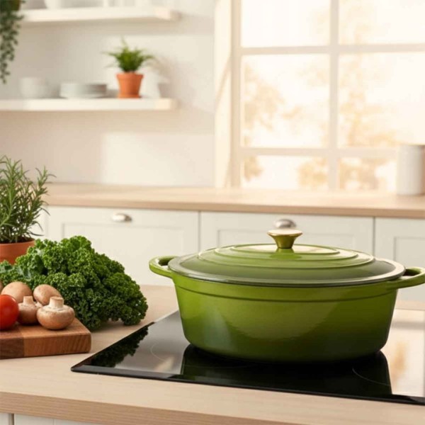 блин для запікання чавунна емальована gęsiarka 6l HAGE (6 л)