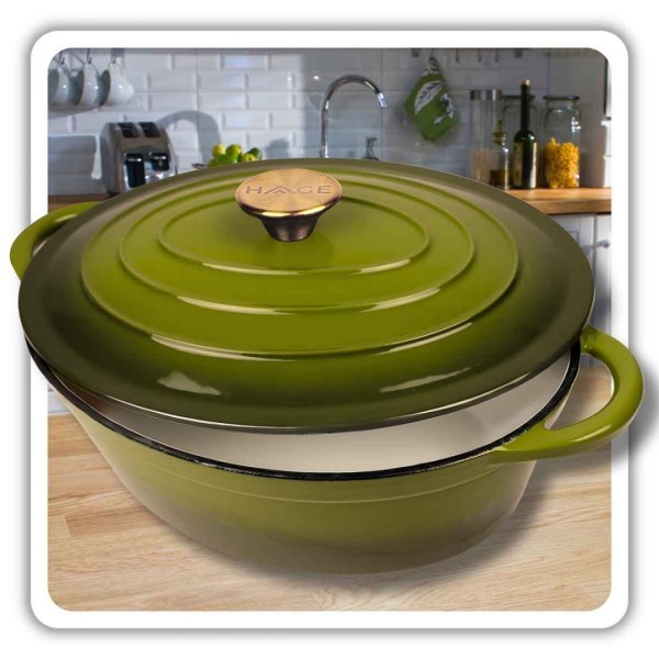 блин для запікання чавунна емальована gęsiarka 6l HAGE (6 л)