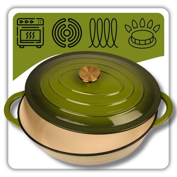 блин для запікання чавунна емальована gęsiarka 6l HAGE (6 л)