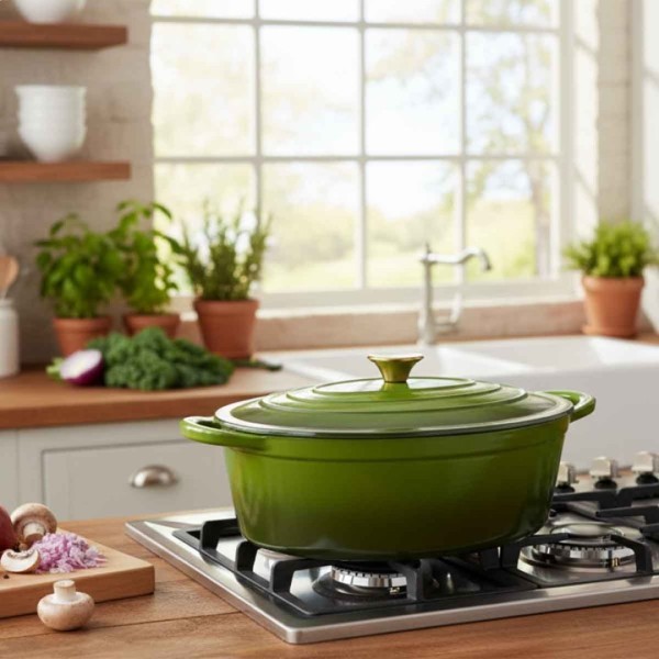 блин для запікання чавунна емальована gęsiarka 6l HAGE (6 л)