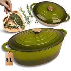 блин для запікання чавунна емальована gęsiarka 6l HAGE (6 л)